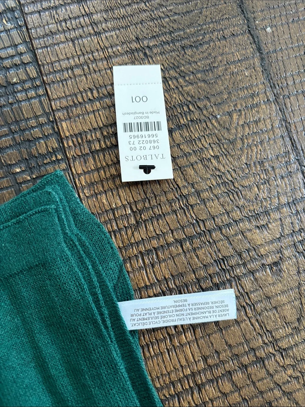 Talbots Emerald Green Knit Scarf